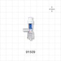 SmartSite™ Needle-Free Valve T Connector, Female Luer Lock, Male Luer with Spin Lock - 0.096 inch - 0.089 inch ID (2.44 mm - 2.26 mm) - 91509