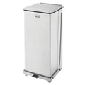 Newell Brands Dist. LLC Can Trash Step-On Pedal Flat Lid Fire Resistant/Restraint Mechanism Self-Closing w/ Rigid Plastic Liner Each - FGST24SSPL