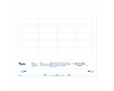 PDC Datamate® Laser Wristband Paper Laminate Fold-Over, Tamper Evident 2 1/2x1 Adult White - 4 Pks of 250 per Case | 9200-00-PDR