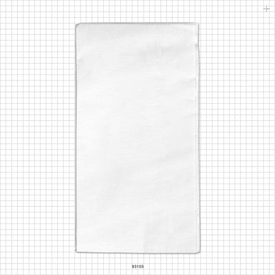 Disposable Hand Towel, White - 16.93 inch x 31.5 inch (430 mm x 800 mm) ; Folded to 8.46 inch x 15.75 inch (215 mm x 400 mm) - 93103
