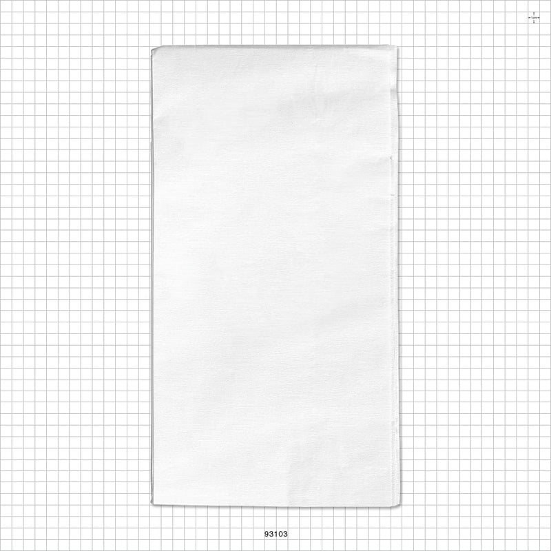 Disposable Hand Towel, White - 16.93 inch x 31.5 inch (430 mm x 800 mm) ; Folded to 8.46 inch x 15.75 inch (215 mm x 400 mm) - 93103