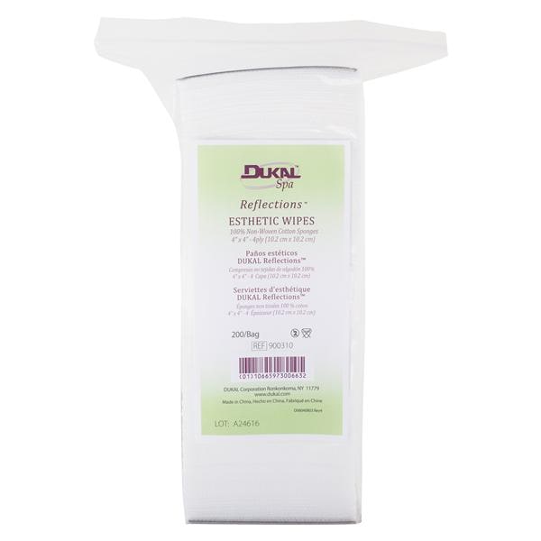 Dukal LLC Esthetic Wipe Non-Woven Disposable 4x4" 10bg/Case - 900310