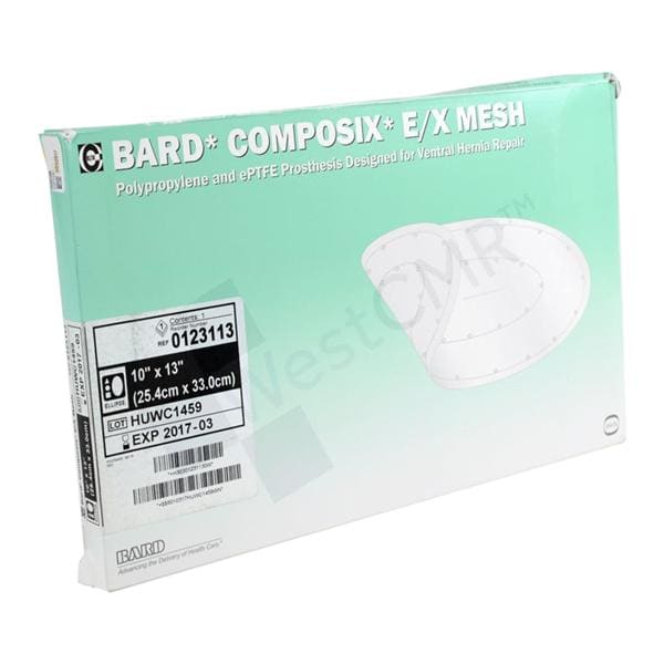 Kendall-LTP (Sentry Line) Composix E/x Polypropylene Mesh Dressing 10x13" Sterile Oval  - 0123113