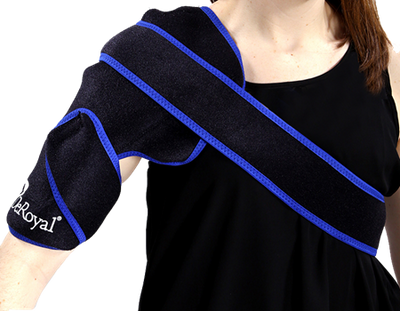 DEROYAL NEOPRENE COLD/HOT THERAPY WRAPS SHOULDER (SIZE (CIRCUMFERENCE) - 47” x 13” (<75" Chest) (PACKAGING - 10/CASE)