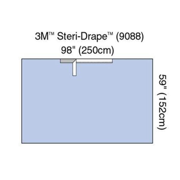 3M Medical Products Steri-Drape 98x59" Sterile Surgical Drape Non-Fenestrated - 9088
