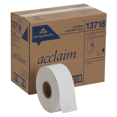 Georgia Pacific -Pacific Blue Basic Jumbo Junior Toilet Tissue White 1 Ply Jumbo Roll 8Rl/Case 13718