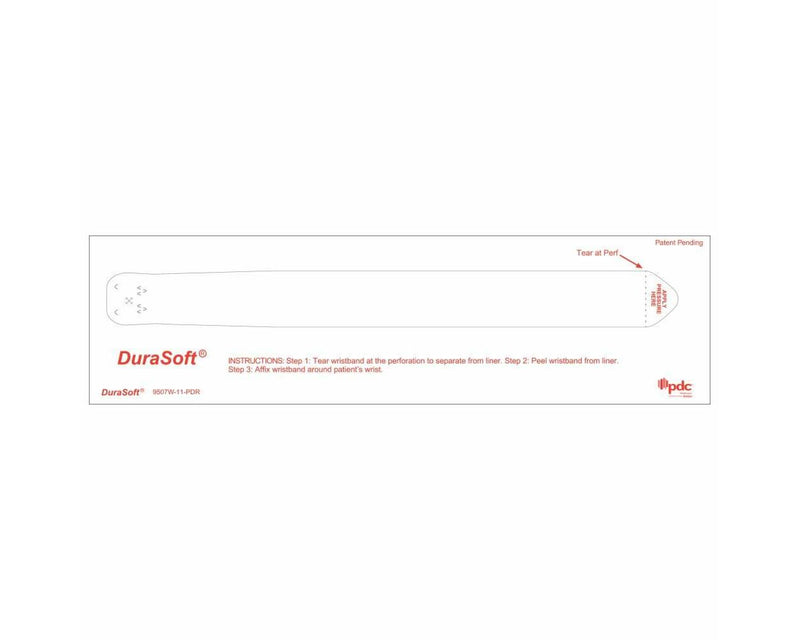 PDC Durasoft® Laser Wristband, Tamper Evident, Paper, Adult/Pedi, White, 4 Pks of 250 Sheets per Case |  9507W-11-PDR