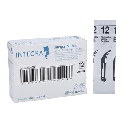 Integra York Pa, Inc -Blade Surgical Carbon Steel #12 Sterile Disposable 100/Box 4-112