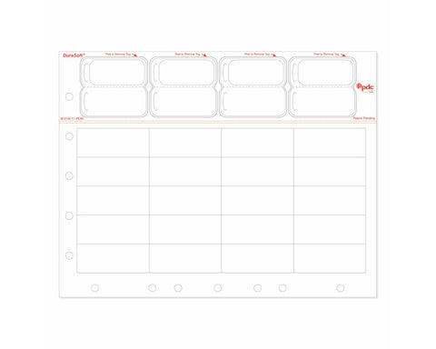 PDC Durasoft® Tendercare® Laser Label with Holes, Tamper Evident, White, 16 Labels per Sheet, 2 Packs of 250 Sheets per Case | 9531W-11-PDM