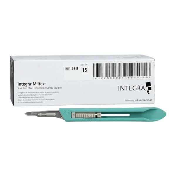 Integra York Pa, Inc -Disposable Safety Scalpel #15 Steel Sterile 4-515