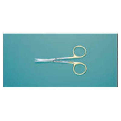 Integra York Pa, Inc -Plastic Surgery Scissors Curved 4-1/2" Tungsten Carbide Sterile Disposable Each 21-537TC