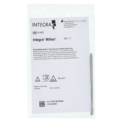 Integra York Pa, Inc -Handle Blade Stainless Steel Mini #3K 3-3/4" Knurled Round Each 4-401M