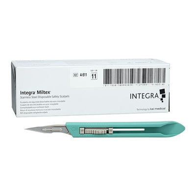 Integra York Pa, Inc -Disposable Safety Safety Scalpel #11 Plastic/Stainless Steel Sterile 4-511