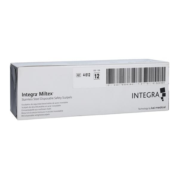 Integra York Pa, Inc -Disposable Safety Surgical Scalpel #12 Steel Sterile 4-512
