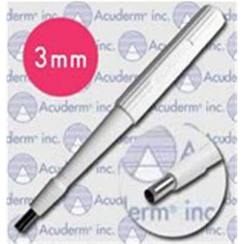 Acuderm, Inc Acu-Punch Biopsy Punch 3mm Stainless Steel Blade Sterile Disposable 50/BX - P350