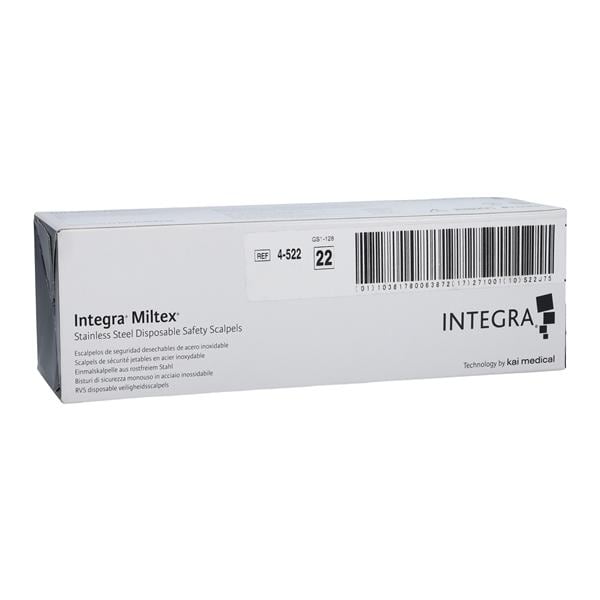 Integra York Pa, Inc -Scalpel Surgical Plastic #22 Safety Sterile Disposable Green 10/Box 4-522