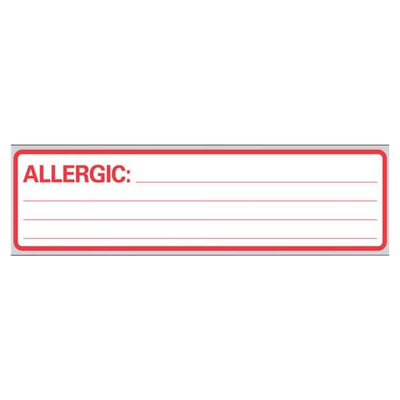 Precision Dynamics Corp. Label Allergy Red/white 200/RL 1RL/BX 1RL/Box - N-12A