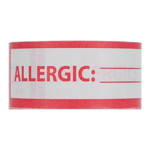 Precision Dynamics Corp. Tape Allergic To Red/White 1x500" 1" Core Each - N-12