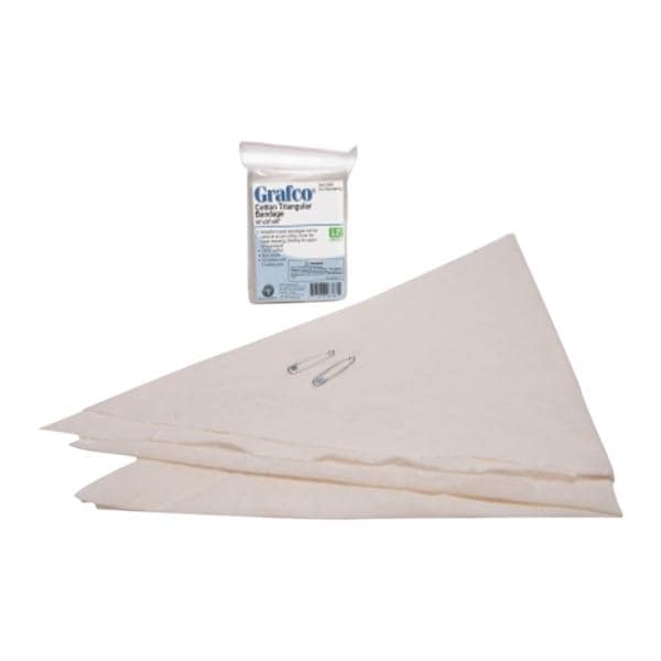 Graham-Field/Everest &Jennings 100% Cotton Multi-Purpose Bandage 35x35x50" Non-Sterile Triangle LF  - 8661