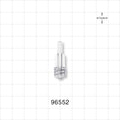 Male Luer Lock, Tubing Port, Clear - 0.106 inch ID/0.169 inch - 0.181 inch OD (2.69 mm/4.29 mm - 4.6 mm) - 96552