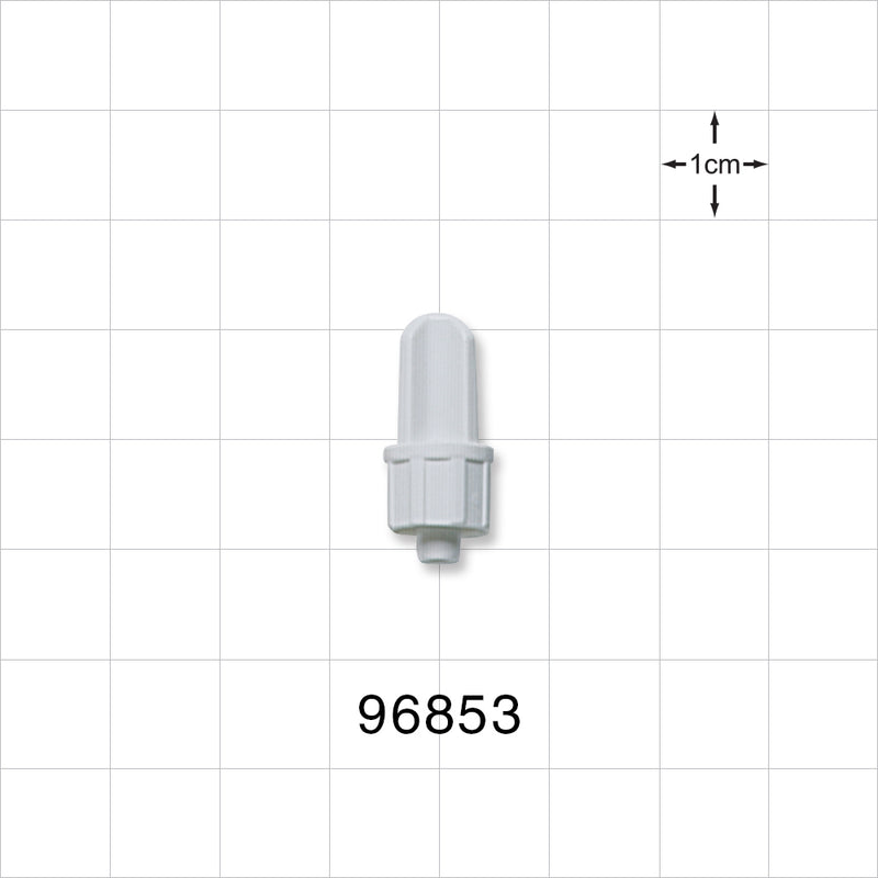 Male Luer Cap, Non-Vented, White -  - 96853
