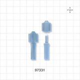 3-Part Torquer, Blue - Fits 2.4 FR - 3 FR Guide Wires (0.032 inch - 0.038 inch, 0.8 mm - 1 mm) - 97331