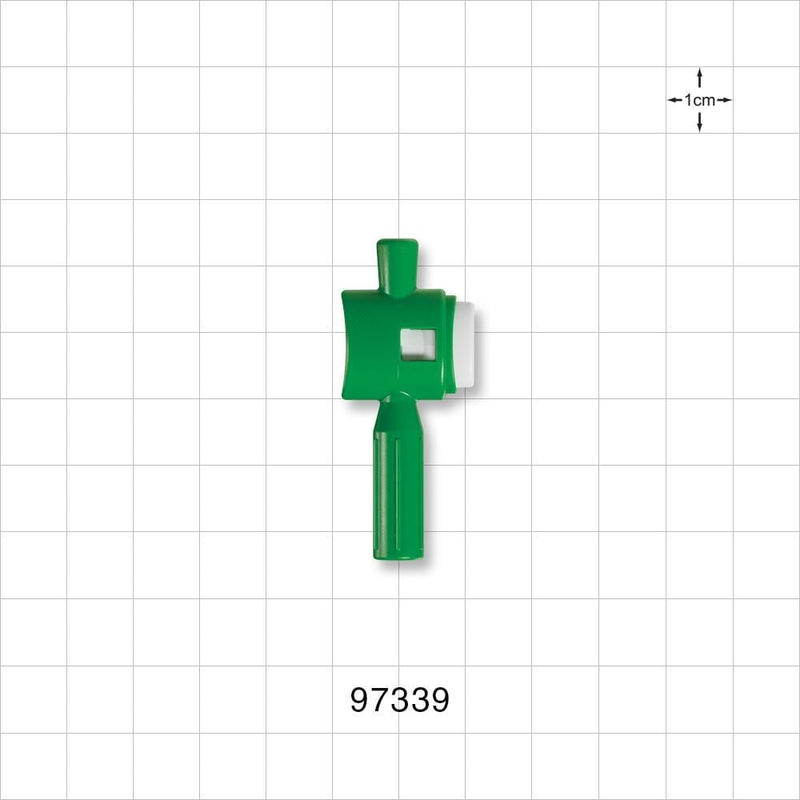3-Part One-Handed Torquer, Green - Fits 1.37 FR - 3 FR Guide Wires (0.018 inch - 0.039 inch, 0.45 mm - 1 mm) - 97339