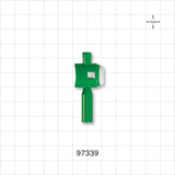 3-Part One-Handed Torquer, Green - Fits 1.37 FR - 3 FR Guide Wires (0.018 inch - 0.039 inch, 0.45 mm - 1 mm) - 97339