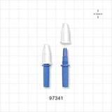 2-Part Torquer, Blue - Fits 1.1 FR - 1.6 FR Guide Wires (0.014 inch - 0.021 inch, 0.36 mm - 0.53 mm) - 97341