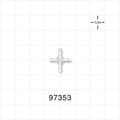 Cross Connector, Barbed - Fits 1/16 inch ID Tubing (0.063 inch, 1.59 mm) - 97353