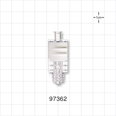 Flow Control Switch, Female Luer Lock Inlet, Male Luer Lock Outlet, White -  - 97362