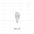 Large-Bore Female Connector, Clear - 0.204 inch OD (5.2 mm); 0.146 inch Thru Hole (3.7 mm) - 98612