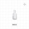 Large Bore Male Connector, White - 0.208 inch OD (5.3 mm) OD; 0.146 inch Thru Hole (3.7 mm) - 98653