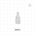 Large Bore Male Connector, Clear - 0.208 inch OD (5.3 mm) OD; 0.146 inch Thru Hole (3.7 mm) - 98654