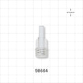 Large Bore Male Connector, Clear - 0.236 inch OD (6 mm); 0.181 inch Thru Hole (4.6 mm) - 98664