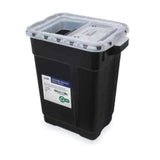 Becton-Dickinson -RCRA Sharps Container 9gal Black 18.5x17.75x11.75" Hinge Lid 70% Recyled Materials Non-Sterile 8/Case 305068