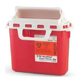 Becton-Dickinson -Recykleen Sharps Container 6gal Translucent Red/Clear 15.2x10x16" Slide Lid ABS Plastic Small Nestable Non-Sterile Reusable 12/Case 305160