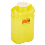 Becton-Dickinson -Sharps Container 5gal Clear/Yellow 7-1/2x10-1/2x18" Hinge Lid Plastic Non-Sterile Each, 8 EA/CA 305493