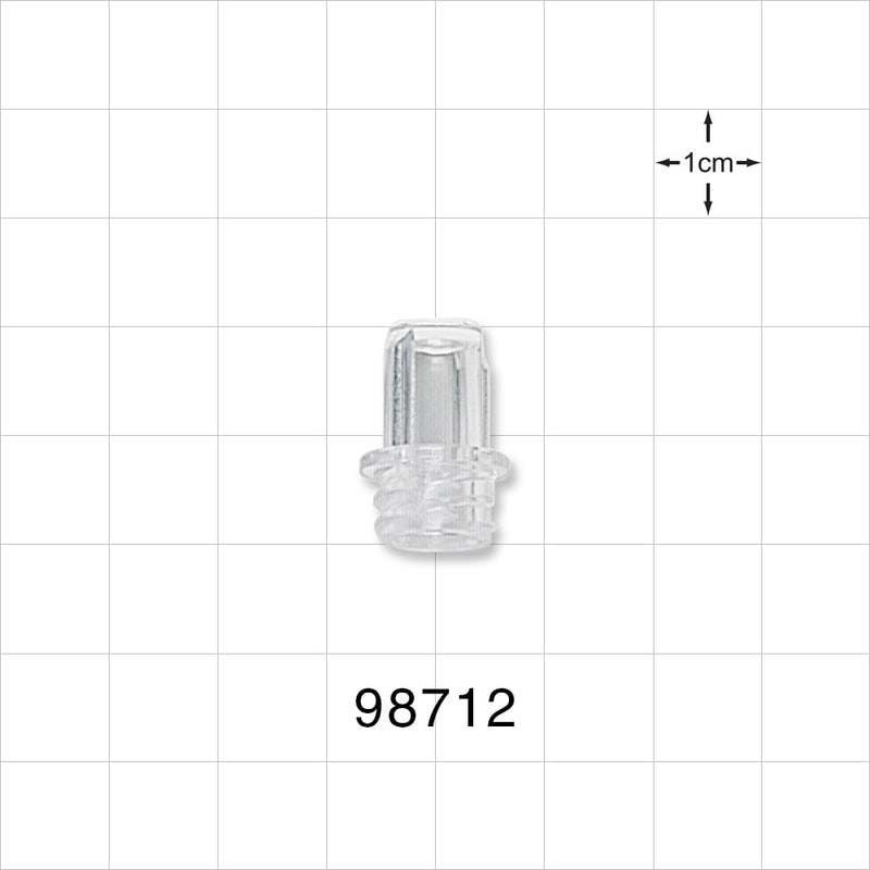 Large-Bore Female Cap, Non-Vented, Clear -  - 98712