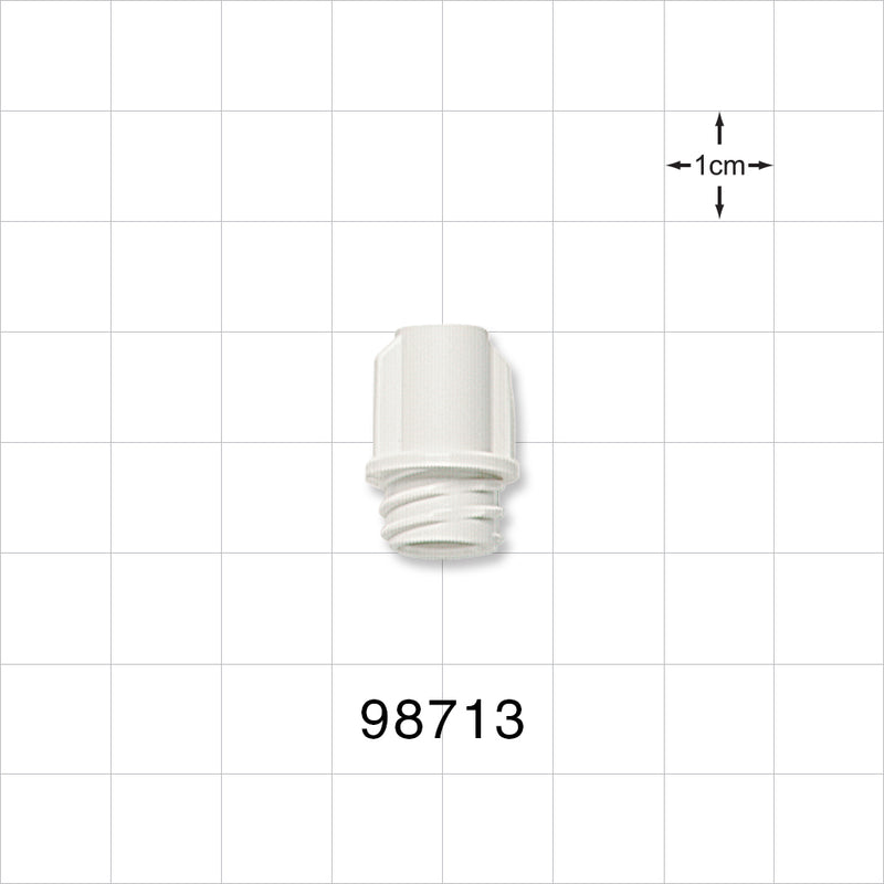 Large-Bore Female Cap, Non-Vented, White -  - 98713