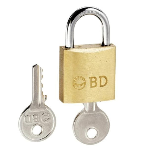 Becton-Dickinson -Sharps Lock Red 1/4x1x1-3/4" Brass Padlock Metal For Containers With 2 Metal Keys/Metal Ring Non-Sterile 12/Case 305494