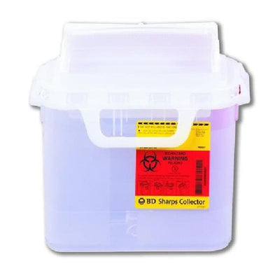 Becton-Dickinson -Sharps Container 5.4qt Pearl 4-1/2x11-6/10x11-7/10" Side Entry Plastic Non-Sterile Each, 20 EA/CA 305444