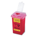 Becton-Dickinson -Sharps Container 1qt Red/Clear 3-9/10x4-9/10x7" Needle Ports Plastic Non-Sterile Each 305635
