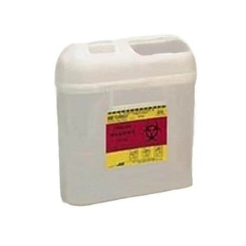 Becton-Dickinson -Sharps Container 5.4qt Pearl 4-1/2x11-6/10x11-7/10" Counterbalanced Lid Plastic Non-Sterile Counterbalanced Side Entry Lid 5.4qt/Each, 12 EA/CA 305425