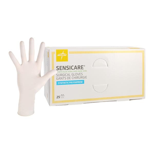 Medline Industries Inc -SensiCare Aloe Polyisoprene Surgical Gloves 6, 4 BX/CA MSG1060