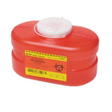 Becton-Dickinson -Sharps Container 3.3qt Red/Clear 5-3/10x9-1/10x5" Hinge Lid/Petals Plastic 1-Piece Non-Sterile Reusable Each, 24 EA/CA 305488