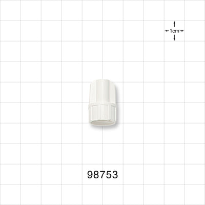 Large-Bore Male Cap, Non-Vented, White -  - 98753