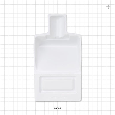Scoop with Detachable Scraper, White - 4.25 inch x 7.75 inch (108 mm x 197 mm) - 99005
