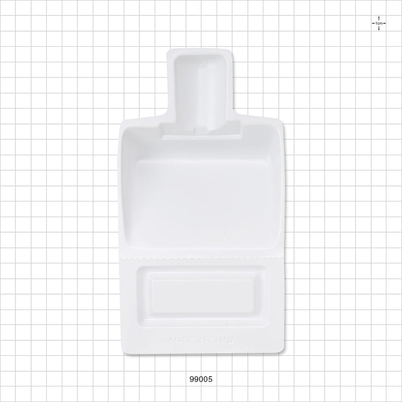 Scoop with Detachable Scraper, White - 4.25 inch x 7.75 inch (108 mm x 197 mm) - 99005