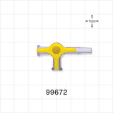 4-Way Stopcock, 2 Female Luer Locks, Male Luer Slip - 58 psi - 99672